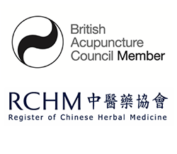 Logos of the British Acupuncture Council and the Register of Chinese Herbal Medicine